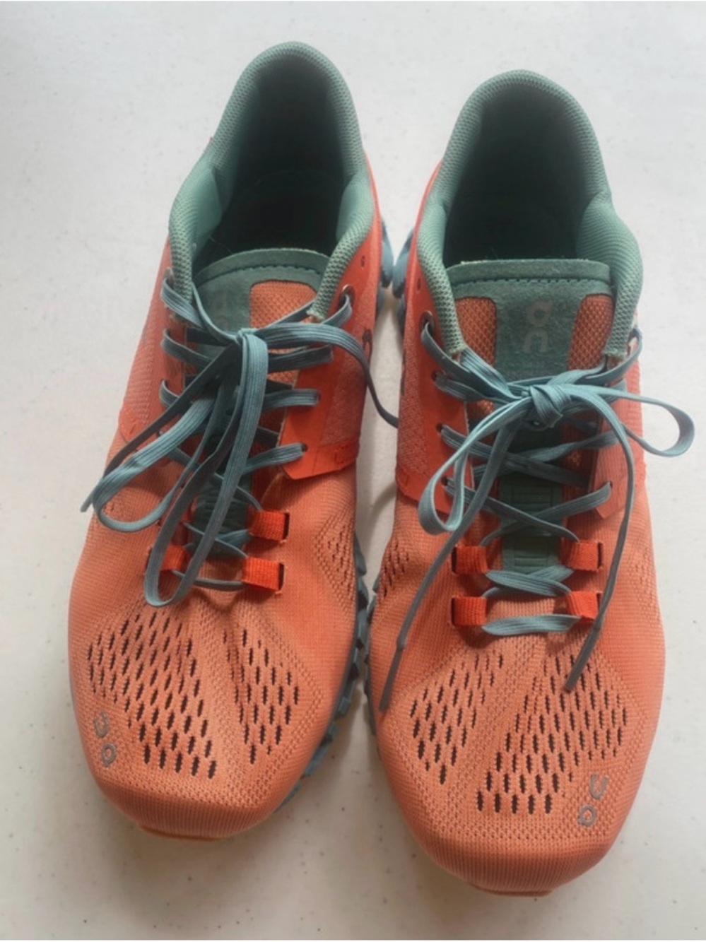 On cloud X Women's Coral and Teal Cloud Sneakers EUC 6.5 - Picture 12 of 12